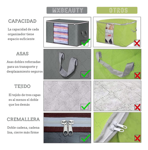 6 Bolsas De Almacenamiento For Guardar Ropa Y Edredones