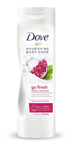 Crema Corporal Dove Go Fresh Granada Y Limón 400ml