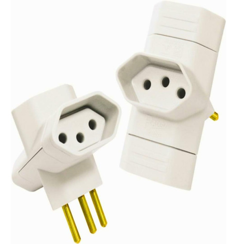 Plug Adaptador De Tomada T 2p+t 3 Saídas Yp8115