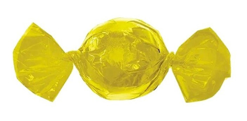 100 Embalagens Trufa/bombons Amarelo 14,5x15,5cm  Cromus