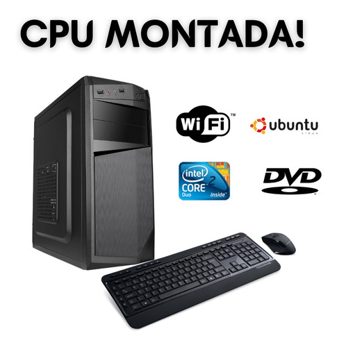 Imagem 1 de 3 de Cpu Pc Star Core 2 Duo 4gb Ram Hd 500gb Wifi Dvd Linux.