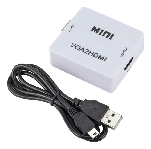 Adaptador Vga2hdmi De Vga A Hdmi Audio Mini Fhd 1080p 