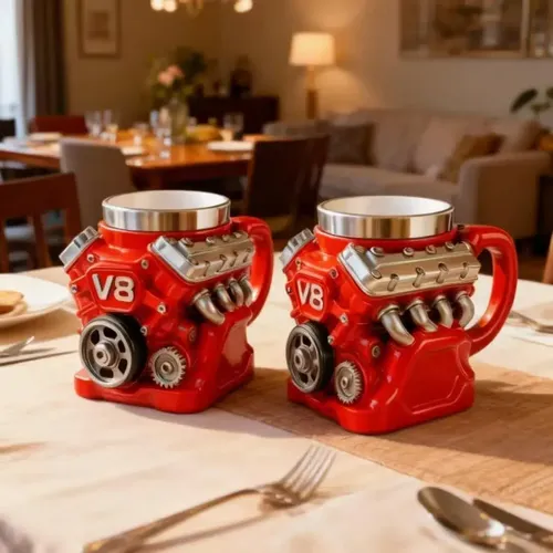 Caneca Motor V8 Criativa Em Inox Para Café | MercadoLivre