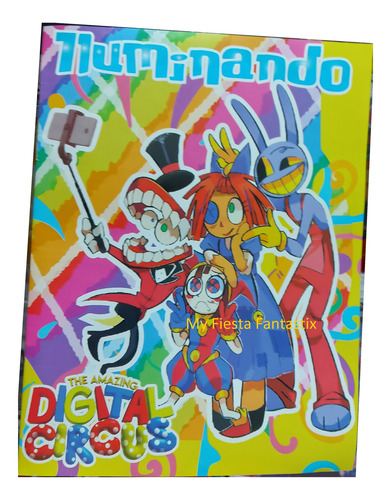 Circo Pomni Jax Digital Raga Paq 50 Libros Iluminar Colorear