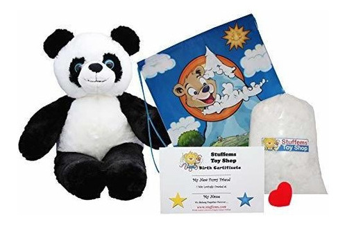 ¡haz Tu Propio Panda De Peluche 16  - Sin Costuras - Kit Con