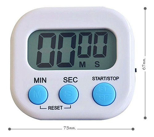 Imagen 3 de 10 de Temporizador De Cocina Cronometro Timer Con Iman Y Alarma.