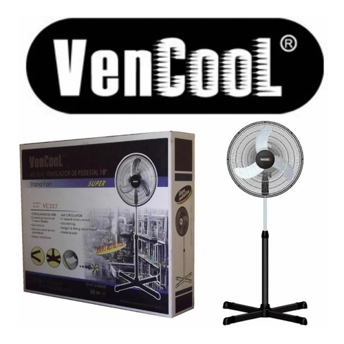 Ventilador De Pedestal Industrial 18 Pulgadas Vencool Vc-327