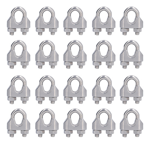 Abrazadera De Alambre, 20 Piezas, Hardware De Acero Inoxidab
