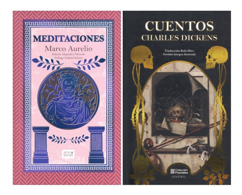 Meditaciones Marco Aurelio + Cuentos Charles Dickens Pasta D