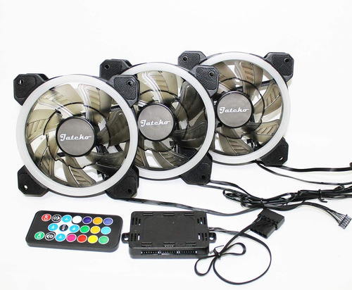 Ventiladores De Caja Jateko Rgb 120 Mm Dual Light Loop 36...
