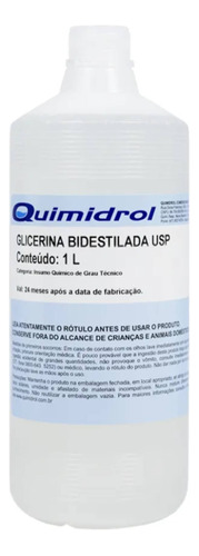 Glicerina Bidestilada Usp Insumo Químico Técnico 1 Litro