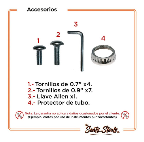 Set 2 Banco Silla Barra Giratorio Ajustable Century Gris Msi