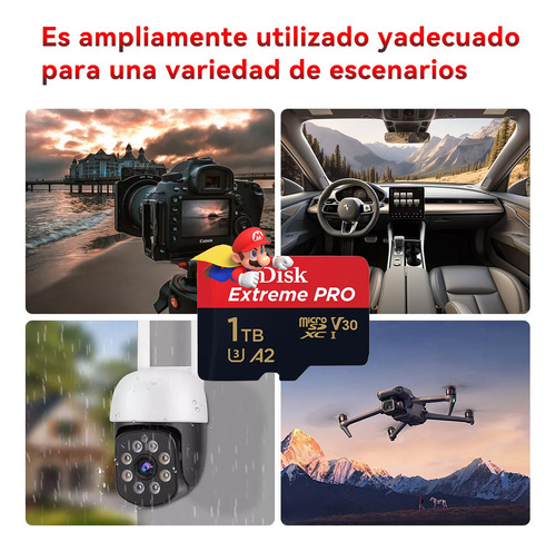Tarjeta de Memoria Bluemos Micro Sd De 1tb Para Nintendo Switch 4k Tarjeta De Memoria Extreme Extreme Plus con Adaptador Sd De Se Incluye Qi De Adaptación Usb