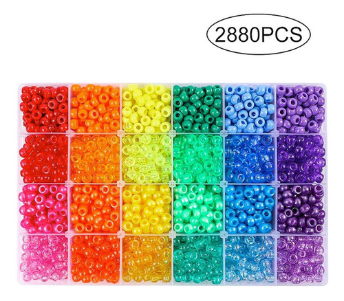 2880pcs Plástico Pony Seed Beads Diy Pulseras Brazalete