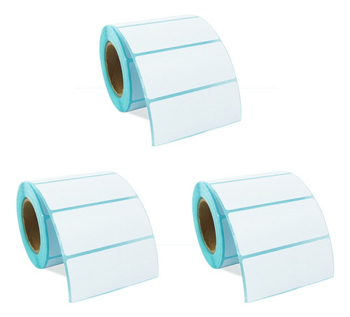 Pack 3 Rollo Etiquetas Térmicas Adhesivas 70mm X 30mm - 500