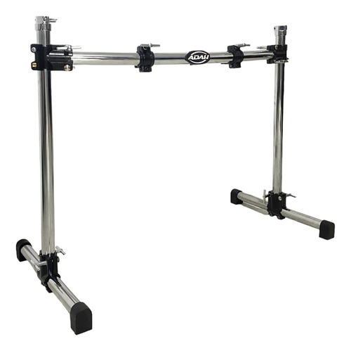 Rack Para Bateria Percussão Adah Tubo Frontal 90 Cm + Clamps