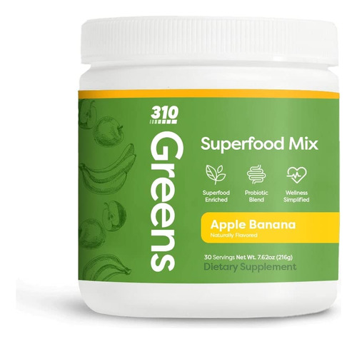 310 Greens Blend Superfood: Polvo De Verduras Con Enzimas Di