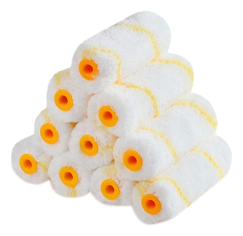 30x Rodillo De Pintura Cubierta 4 Pulgadas Mini Amarillo