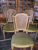 Comprar 527-  Sillas De Estilo Luis Xvi Esterilla Y Pana Cada Una