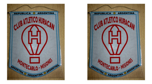 Banderin Grande 40cm Huracan De Montecarlo Misiones