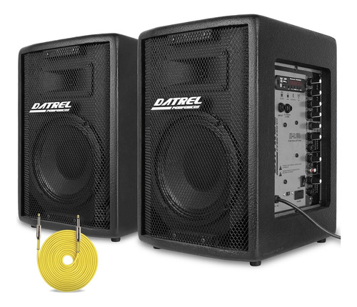 Kit Caixa De Som Ativa Usb + Passiva 300w Rms Datrel Oferta