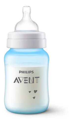 Mamadeira Philips Avent Anti Colica Elefante Decorada 260ml Cor Azul