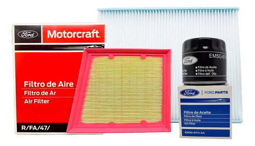 Kit Filtros De Aceite + Aire + Polen - Ford Ecosport Origina