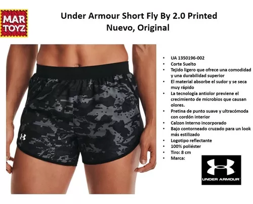 PANTALONES RUNNING MUJER UA FLY BY 2.0 PRINTED SHORT