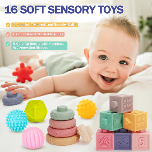 Juego De Juguetes Jyusmile Montessori 5 En 1 Para 6 A 12 Mes