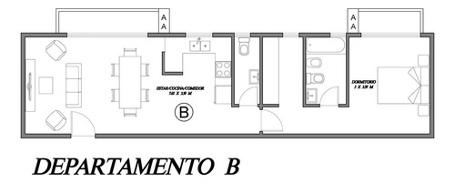 Departamento 2 Ambientes A Estrenar. Vicente López