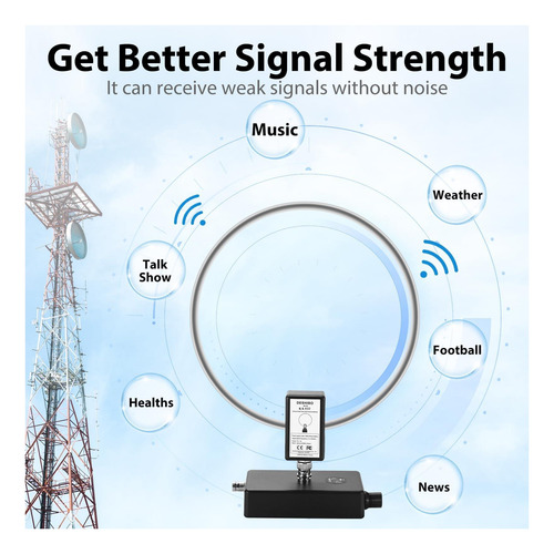 Antena De Bucle Ga450, Antena De Radio De Onda Corta Activa