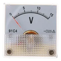 Comprar 91c4 Dc 0-15v Medidor Voltaje Panel Analogico Volt Meter