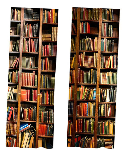 2 Cortinas Estampadas Para Estantería, Cortinas Sombreadas
