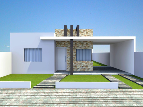 Projeto Arquitetônico Fc Casa 87m² 2 Quartos Lote 10x15,5