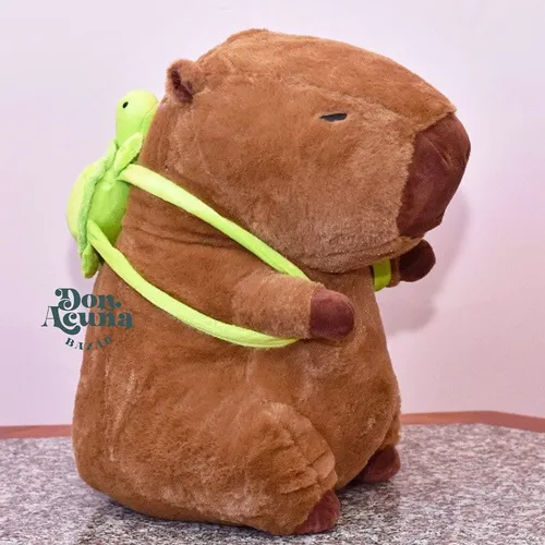 Peluche Capibara 2 En 1: Peluches 42 Cm + Manta 175x105 Cm Marrón Claro