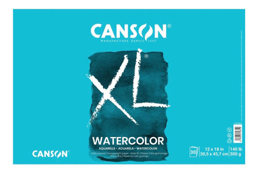 Imagen 4 de 4 de Block Canson Xl Acuarela 30.5x45.7 Cm 300gramos 30hojas Fino