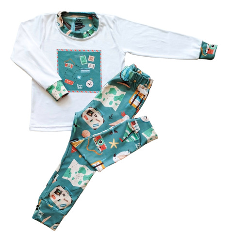 Pijamas Termicos Para Niños De Invierno Frisados Conjunto
