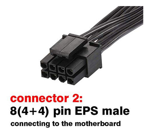 Cpu De 8 Pinos Macho Para Cpu De 8 Pinos (4+4) Macho Eps-12v