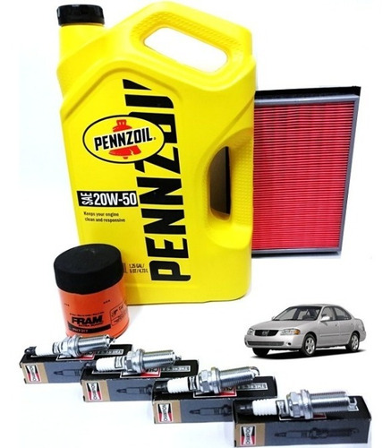 Kit De Afinación Nissan Sentra B15 1.8l 2002 Aceite Pennzoil