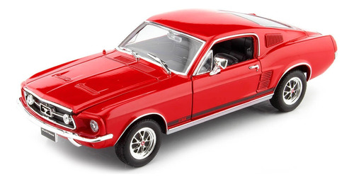 Ford Mustang Gt 1967 1/24 By Welly Rojo