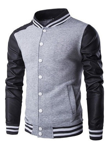 Blusa Moletom Slim Bl014 Jaqueta College Baseball Bomber