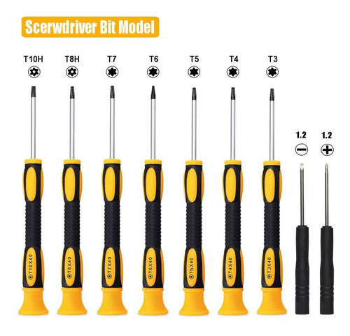Juego De Destornilladores Torx 15 En 1 Con T3 T4 T5 T6 T8 T1