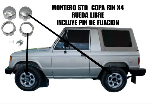 Mitsubishi Montero Copas Rin X4 Rueda Libre Con Pin