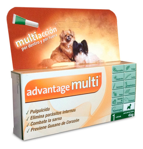 Advantage Multi® Antipulgas Parásitos Canino Hasta 4 Kg