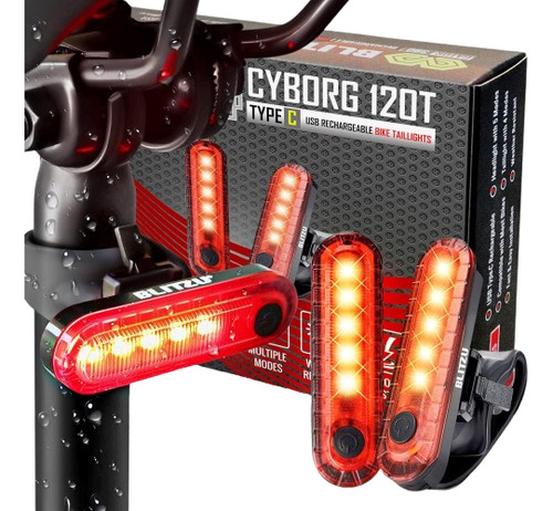 Luces Led Para Bicicleta Traseras Recargables Impermeables
