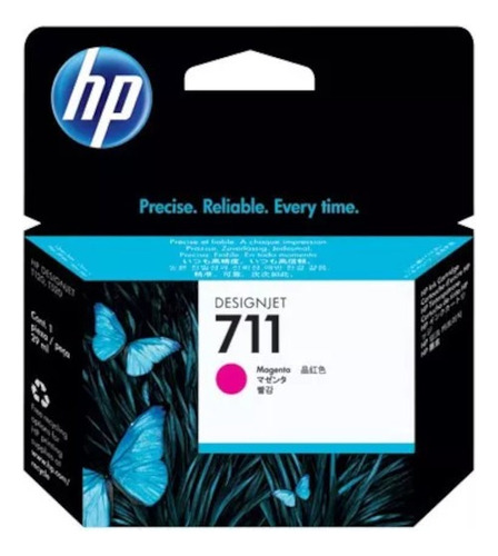 Cartucho De Tinta Hp 711 Magenta Designjet De 29 Ml