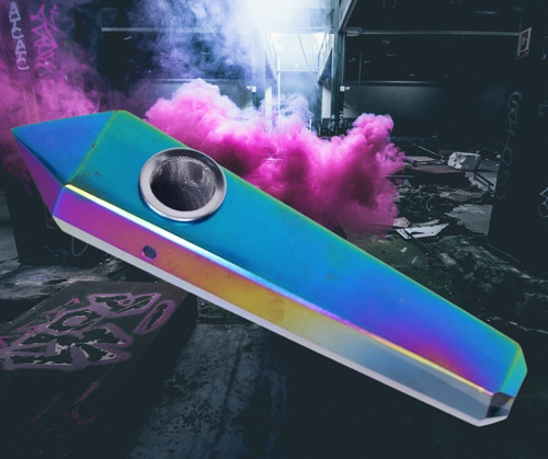Imagen 1 de 6 de Pipa Cristal Cuarzo Rainbow + Repuesto + Cepillo. No Dab Wax