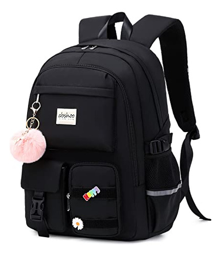 Mochila Abshoo Con Accesorios Escolar Negro