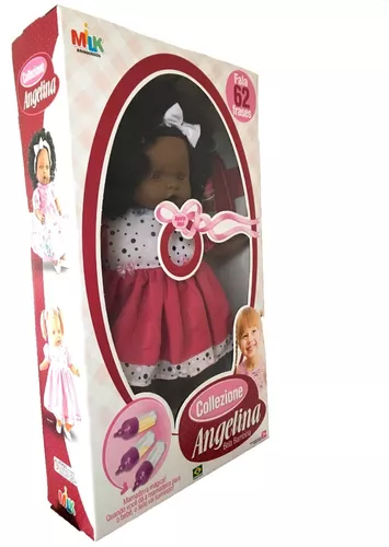 Boneca Collezione Angelina Negra Milk Brinquedos - Lojas Tem