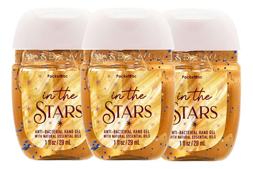 Gel Antibacterial Bath & Body Works Pocket Bac Kit De 3pz Fragancia In the STARS